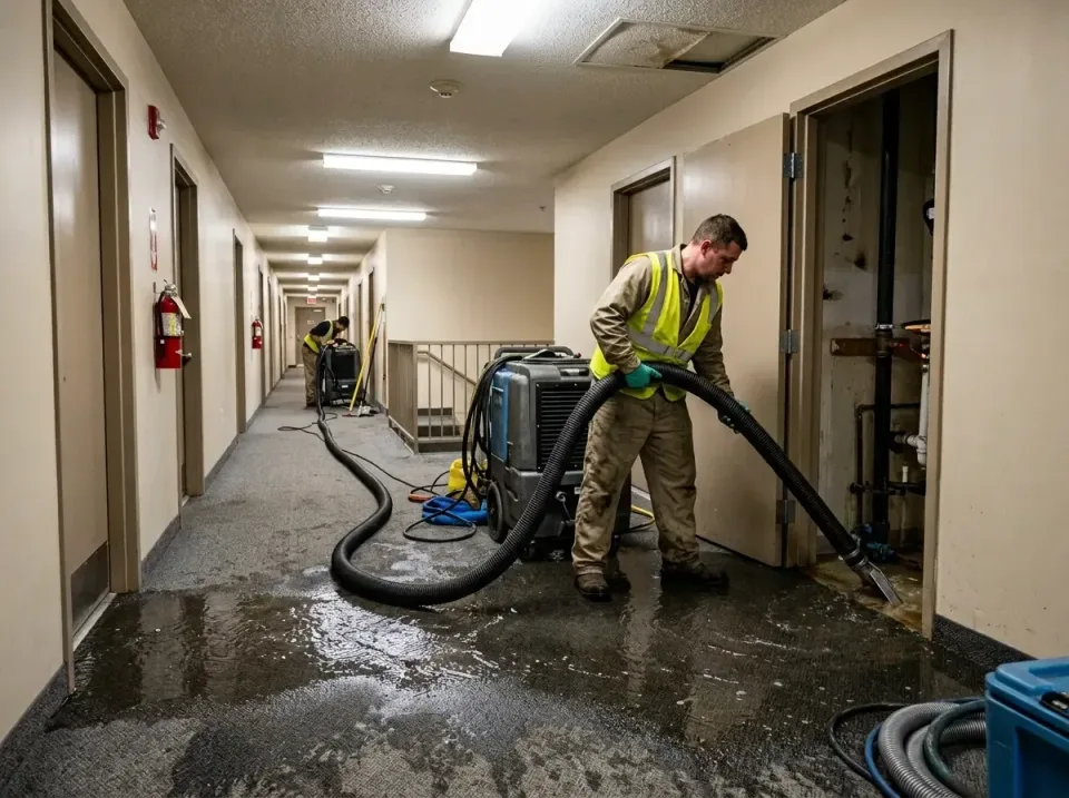 multi-unit-apartment-hallway-f-005 — frequently asked questions, Emergency Burst Pipe Water Extraction & Removal in Clarksto…